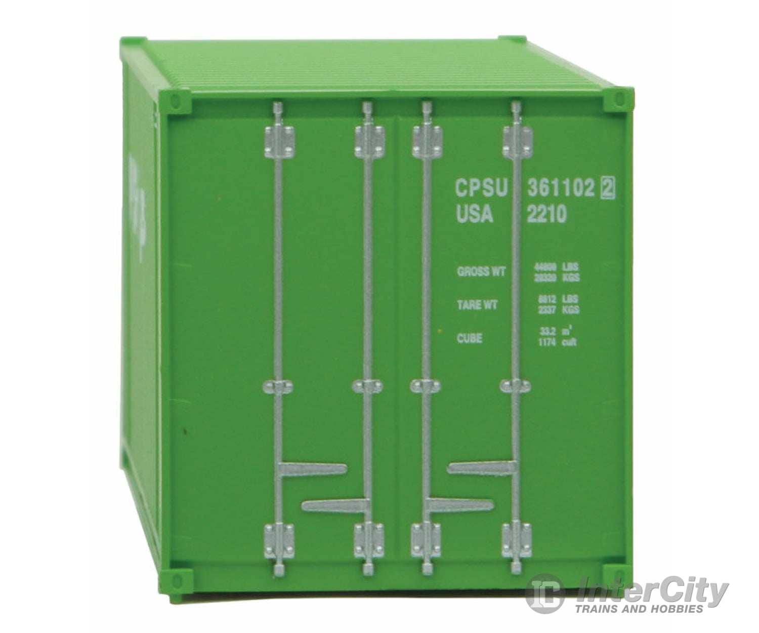 Walthers Scenemaster 8010 20’ Corrugated Container With Flat Panel - Assembled -- Cp Ships (Green