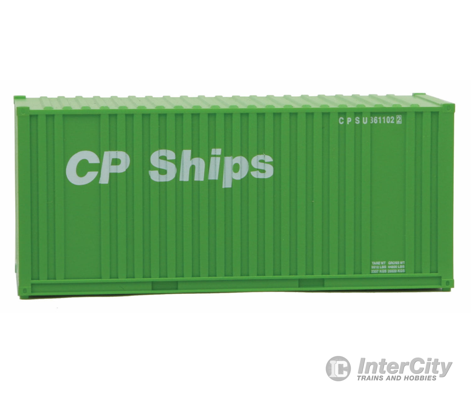 Walthers Scenemaster 8010 20’ Corrugated Container With Flat Panel - Assembled -- Cp Ships (Green