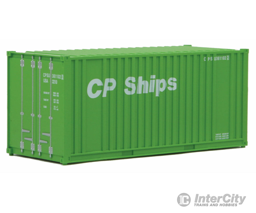 Walthers Scenemaster 8010 20’ Corrugated Container With Flat Panel - Assembled -- Cp Ships (Green