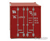 Walthers Scenemaster 8013 20’ Corrugated Container With Flat Panel - Assembled -- K-Line (Red