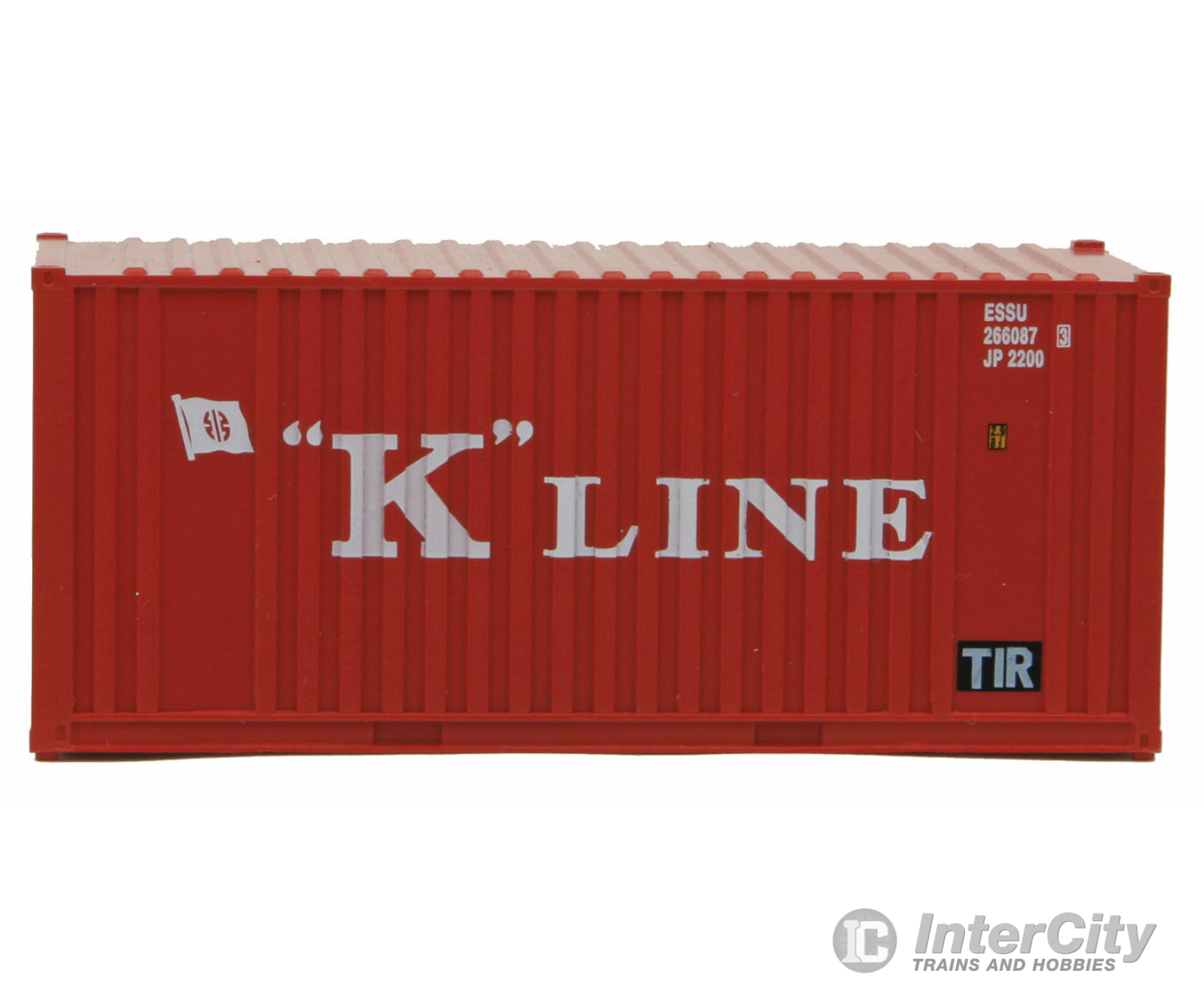 Walthers Scenemaster 8013 20’ Corrugated Container With Flat Panel - Assembled -- K-Line (Red