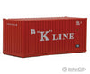 Walthers Scenemaster 8013 20’ Corrugated Container With Flat Panel - Assembled -- K-Line (Red