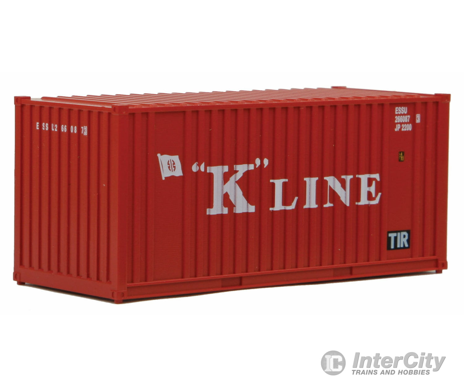 Walthers Scenemaster 8013 20’ Corrugated Container With Flat Panel - Assembled -- K-Line (Red