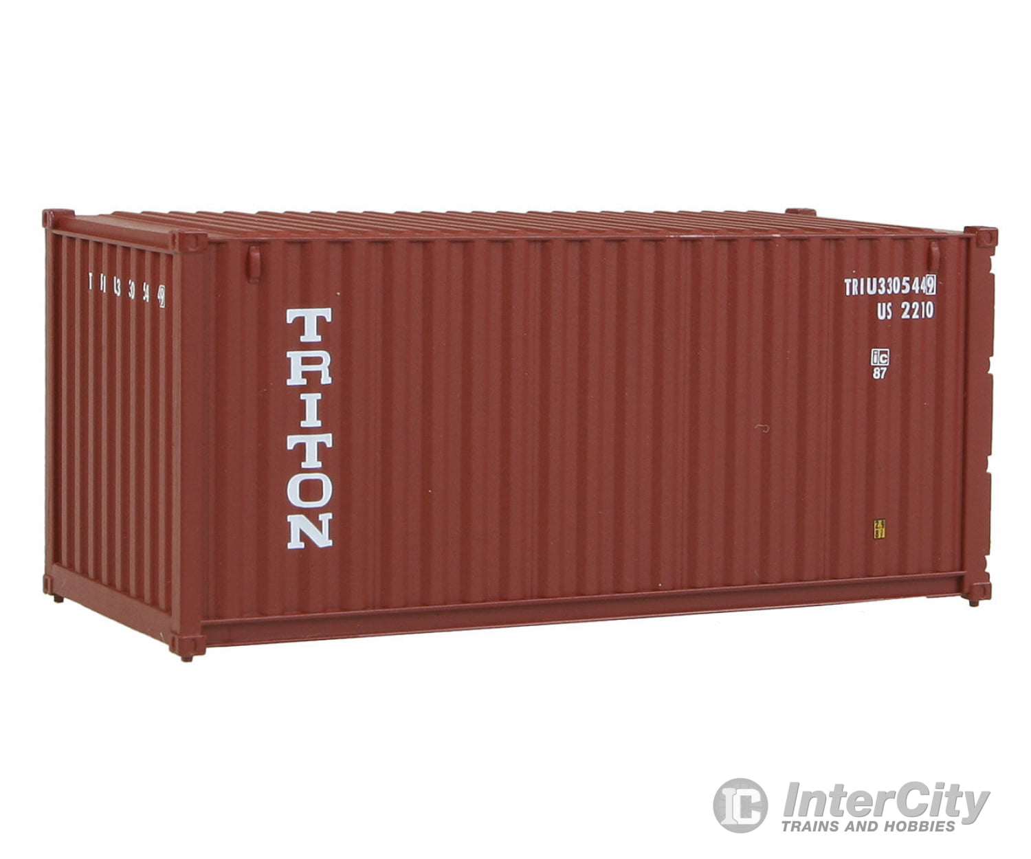 Walthers Scenemaster 8053 20’ Corrugated Container - Assembled -- Triton (Brown White) Freight