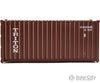 Walthers Scenemaster 8053 20’ Corrugated Container - Assembled -- Triton (Brown White) Freight