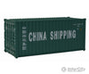 Walthers Scenemaster 8056 20’ Corrugated Container - Assembled -- China Shipping (Green White;