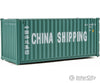 Walthers Scenemaster 8056 20’ Corrugated Container - Assembled -- China Shipping (Green White;