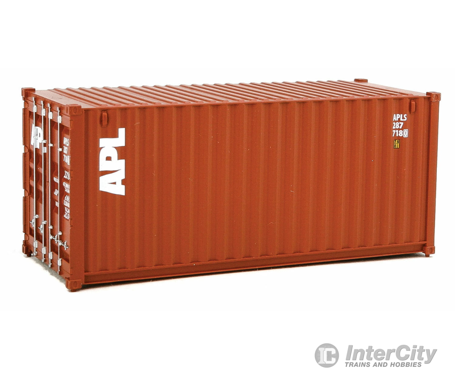 Walthers Scenemaster 8061 20’ Corrugated Container - Assembled -- American President Lines (Brown