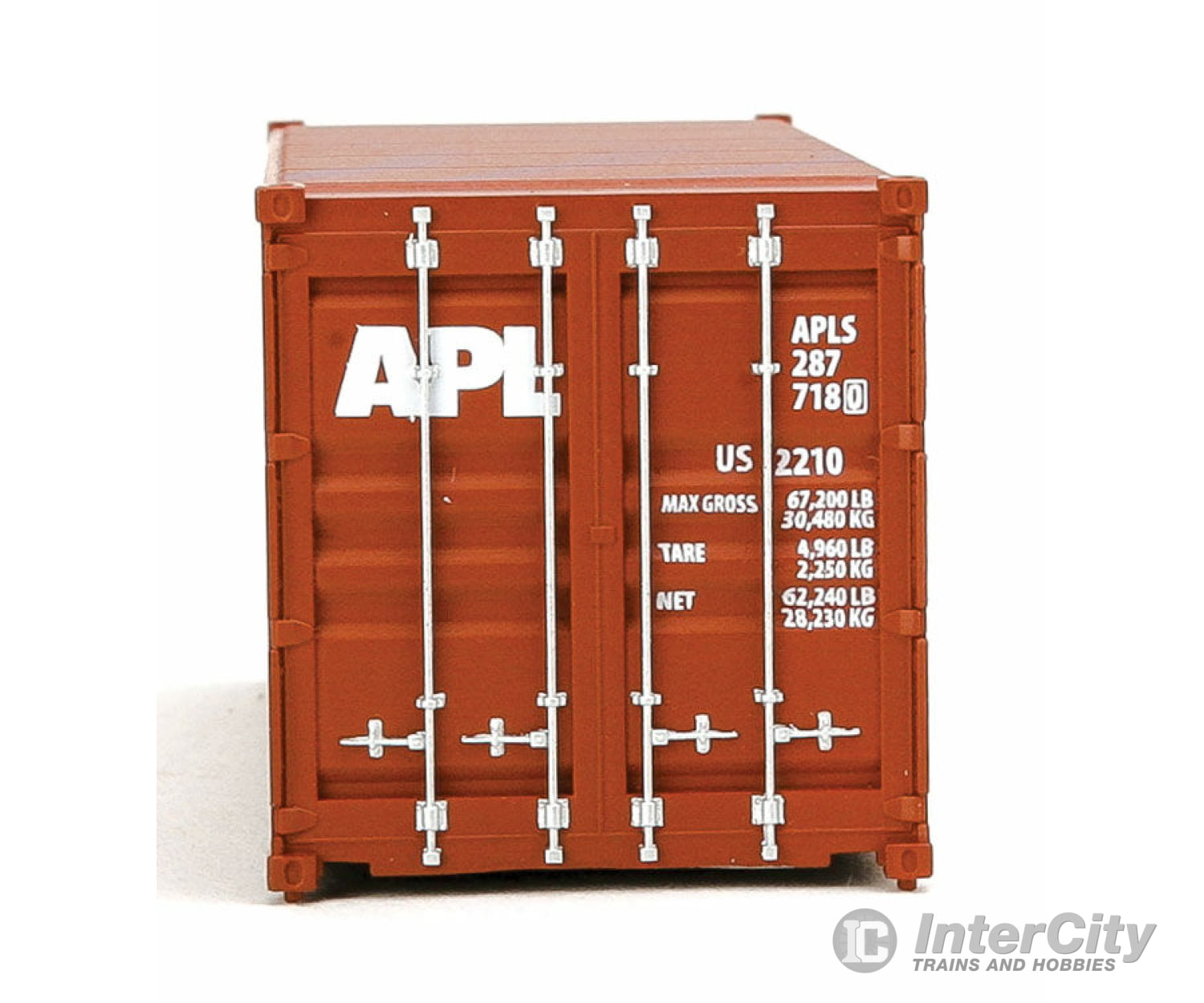 Walthers Scenemaster 8061 20’ Corrugated Container - Assembled -- American President Lines (Brown