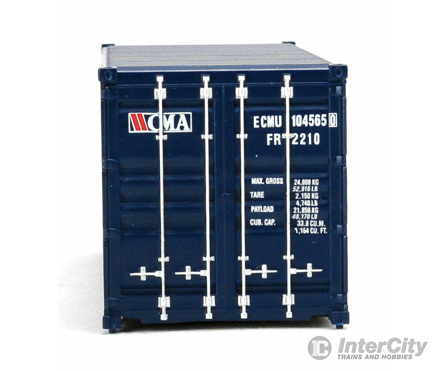 Walthers Scenemaster 8062 20’ Corrugated Container - Assembled -- Cma (Blue White Red) Freight