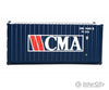 Walthers Scenemaster 8062 20’ Corrugated Container - Assembled -- Cma (Blue White Red) Freight