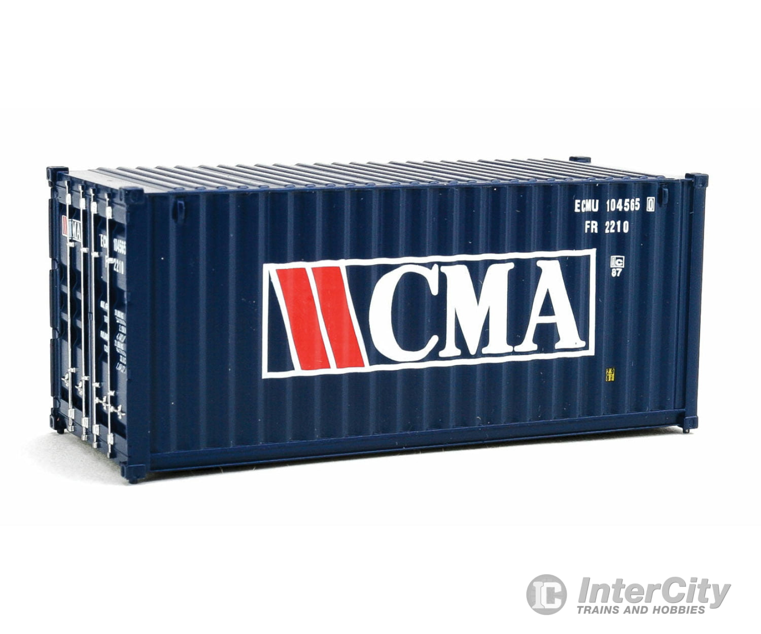 Walthers Scenemaster 8062 20’ Corrugated Container - Assembled -- Cma (Blue White Red) Freight