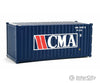 Walthers Scenemaster 8062 20’ Corrugated Container - Assembled -- Cma (Blue White Red) Freight