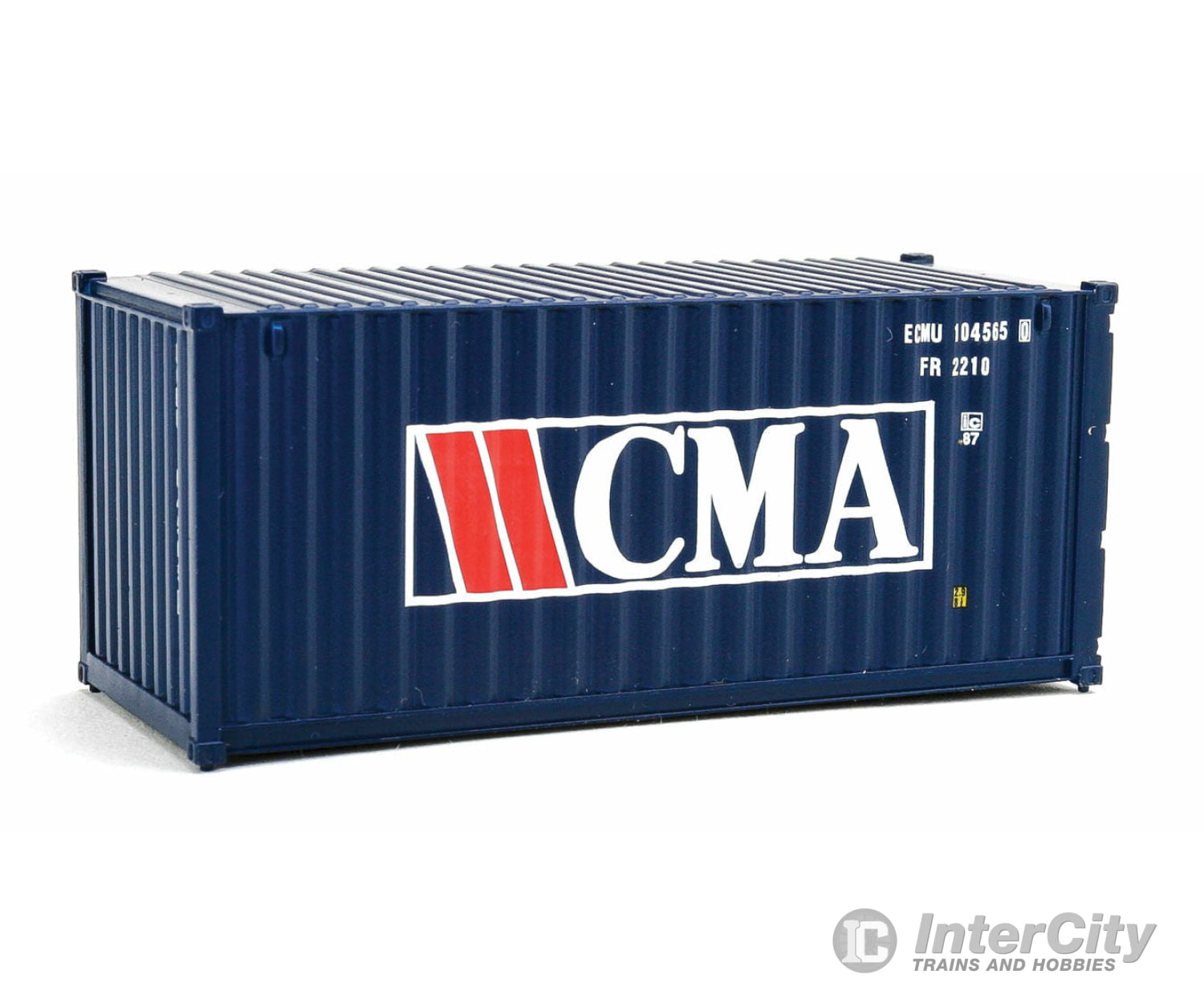 Walthers Scenemaster 8062 20’ Corrugated Container - Assembled -- Cma (Blue White Red) Freight