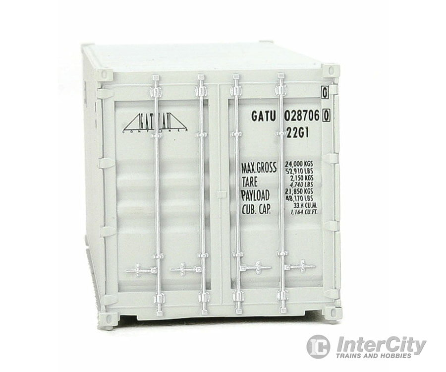 Walthers Scenemaster 8063 20’ Corrugated Container - Assembled -- Gateway (Gray) Freight Loads &