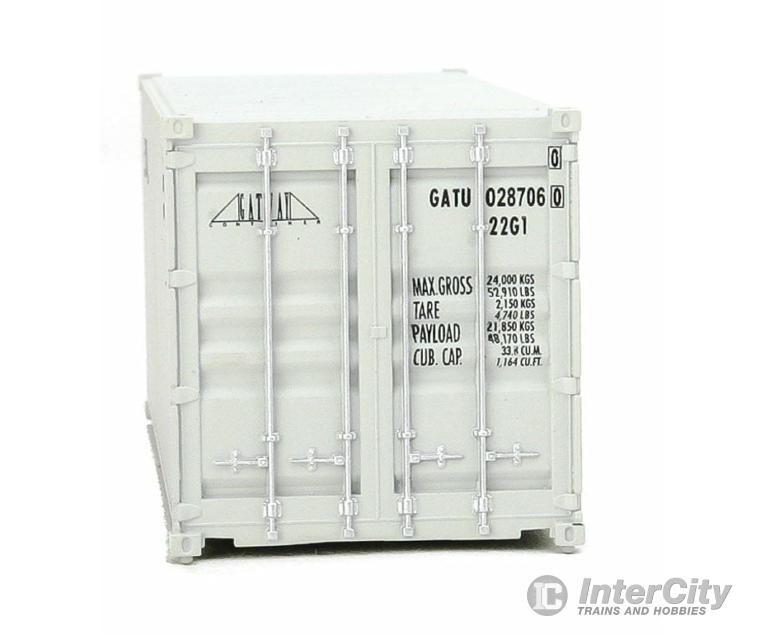 Walthers Scenemaster 8063 20’ Corrugated Container - Assembled -- Gateway (Gray) Freight Loads &