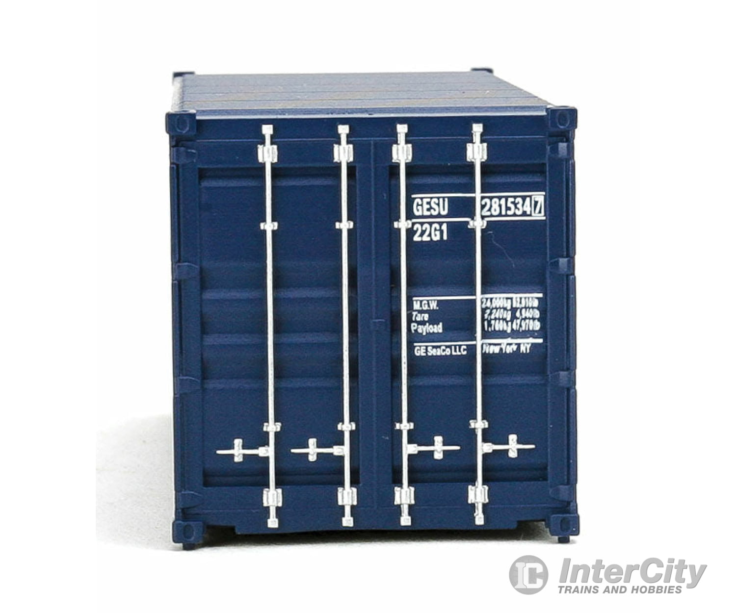 Walthers Scenemaster 8064 20’ Corrugated Container - Assembled -- Ge Seaco (Blue White Red)