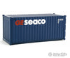 Walthers Scenemaster 8064 20’ Corrugated Container - Assembled -- Ge Seaco (Blue White Red)