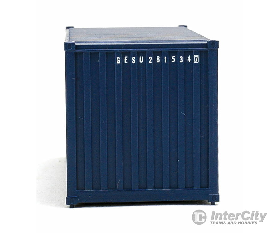 Walthers Scenemaster 8064 20’ Corrugated Container - Assembled -- Ge Seaco (Blue White Red)