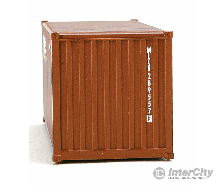 Walthers Scenemaster 8067 20’ Corrugated Container - Assembled -- Xtra Leasing (Brown White)
