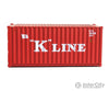 Walthers Scenemaster 8073 20’ Corrugated Container - Assembled -- K-Line (Red White) Freight