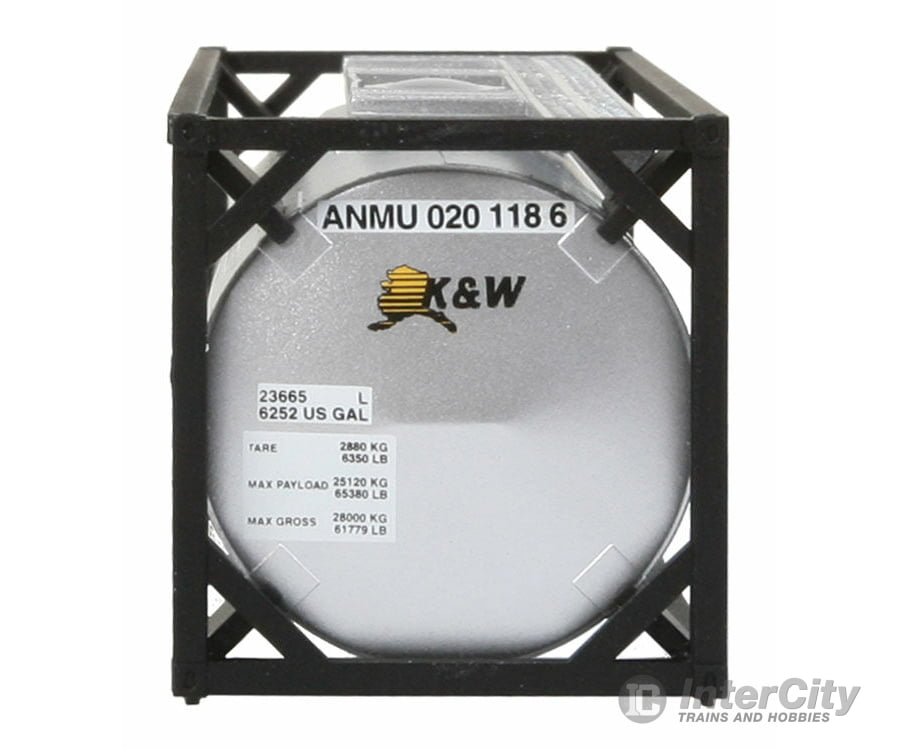 Walthers Scenemaster 8102 20’ Tank Container - Kit -- K&W Alaska Freight Loads & Containers