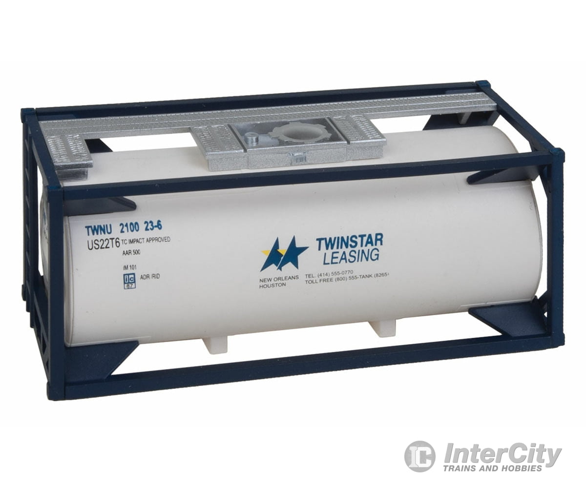 Walthers Scenemaster 8106 20’ Tank Container - Kit -- Twinstar Leasing Freight Loads & Containers