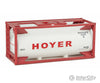 Walthers Scenemaster 8108 20’ Tank Container - Kit -- Hoyer (White Red) Freight Loads & Containers