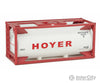 Walthers Scenemaster 8108 20’ Tank Container - Kit -- Hoyer (White Red) Freight Loads & Containers
