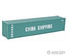 Walthers Scenemaster 8151 40’ Corrugated Container - Assembled -- China Shipping (Green White)