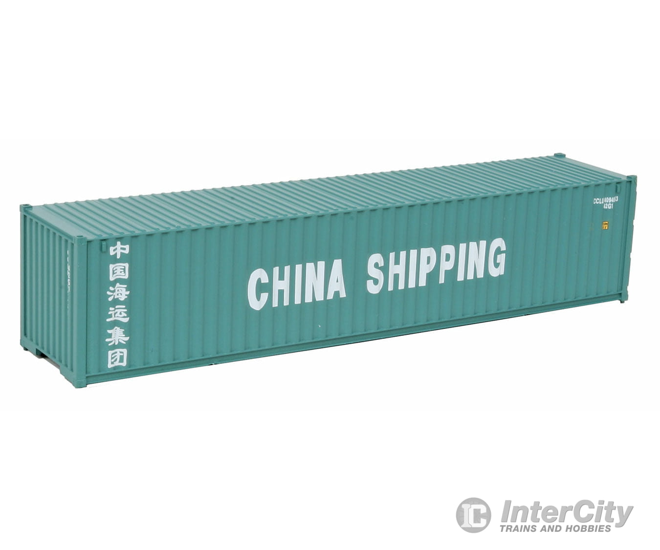 Walthers Scenemaster 8151 40’ Corrugated Container - Assembled -- China Shipping (Green White)