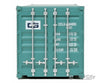 Walthers Scenemaster 8151 40’ Corrugated Container - Assembled -- China Shipping (Green White)