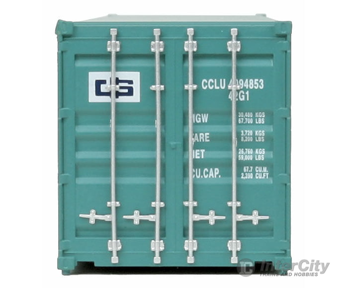 Walthers Scenemaster 8151 40’ Corrugated Container - Assembled -- China Shipping (Green White)