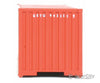 Walthers Scenemaster 8152 40’ Corrugated Container - Assembled -- Genstar (Orange Blue White)