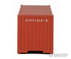 Walthers Scenemaster 8153 40’ Corrugated Container - Assembled -- K-Line (Red White) Freight