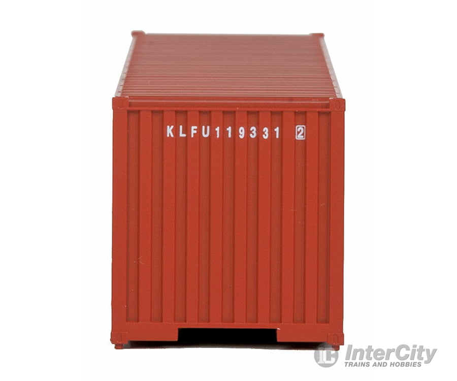 Walthers Scenemaster 8153 40’ Corrugated Container - Assembled -- K-Line (Red White) Freight
