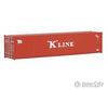Walthers Scenemaster 8153 40’ Corrugated Container - Assembled -- K-Line (Red White) Freight