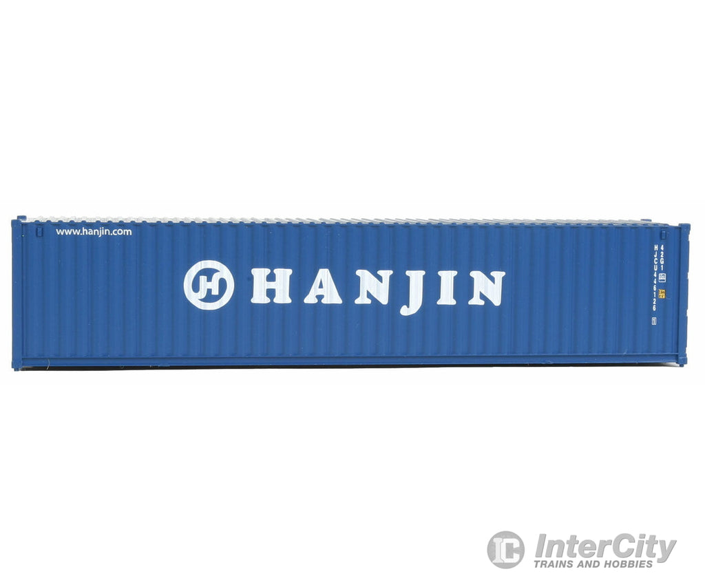 Walthers Scenemaster 8158 40’ Corrugated Container - Assembled -- Hanjin Freight Loads & Containers