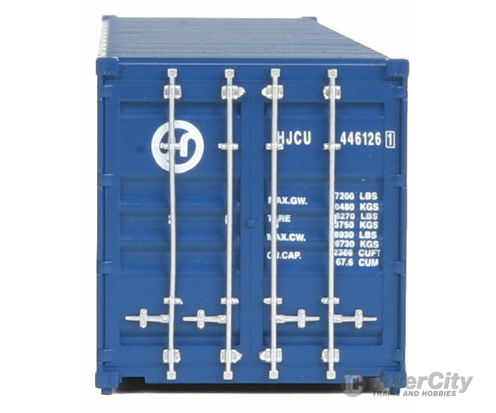 Walthers Scenemaster 8158 40’ Corrugated Container - Assembled -- Hanjin Freight Loads & Containers