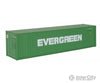 Walthers Scenemaster 8202 40’ Hi Cube Corrugated Container W/Flat Roof - Assembled - - Evergreen