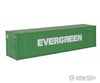 Walthers Scenemaster 8202 40’ Hi Cube Corrugated Container W/Flat Roof - Assembled - - Evergreen