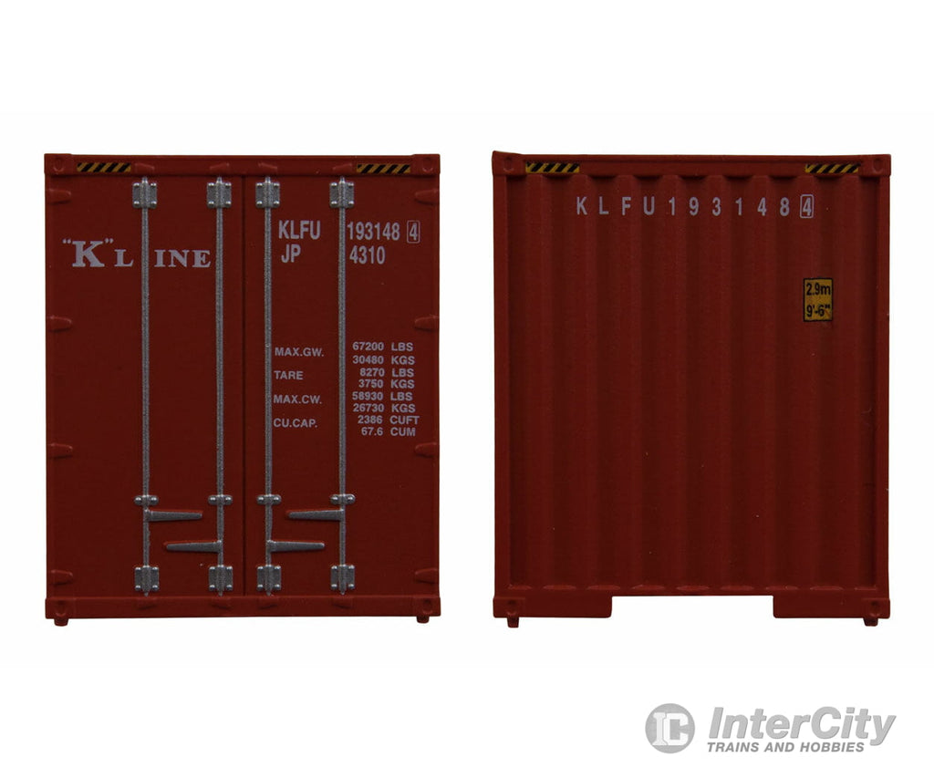 Walthers Scenemaster 8203 40’ Hi Cube Corrugated Container W/Flat Roof - Assembled -- K-Line