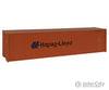 Walthers Scenemaster 8204 40’ Hi Cube Corrugated Container W/Flat Roof - Assembled -- Hapag-Lloyd