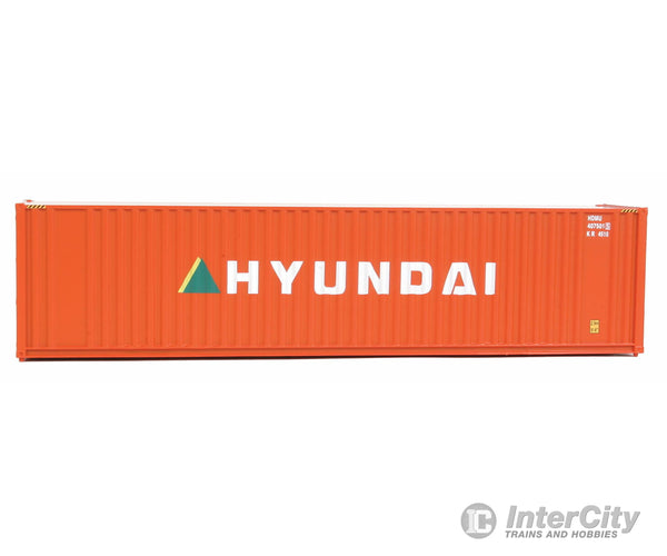 Walthers Scenemaster 8207 40’ Hi Cube Corrugated Container W/Flat Roof - Assembled -- Hyundai