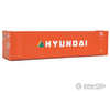 Walthers Scenemaster 8207 40’ Hi Cube Corrugated Container W/Flat Roof - Assembled -- Hyundai