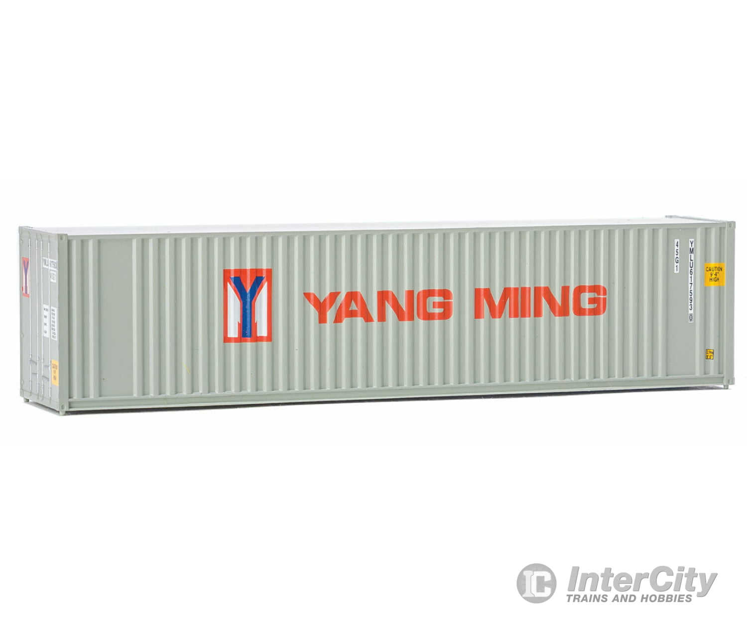 Walthers Scenemaster 8221 40’ Hi-Cube Corrugated Container W/Flat Roof - Assembled -- Yang Ming