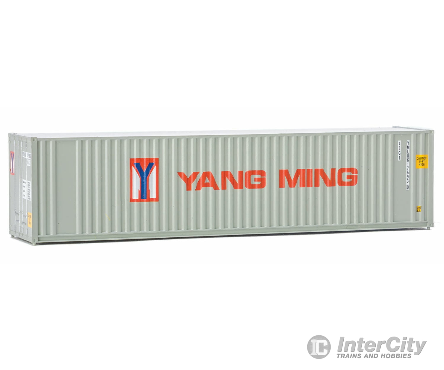 Walthers Scenemaster 8221 40’ Hi-Cube Corrugated Container W/Flat Roof - Assembled -- Yang Ming