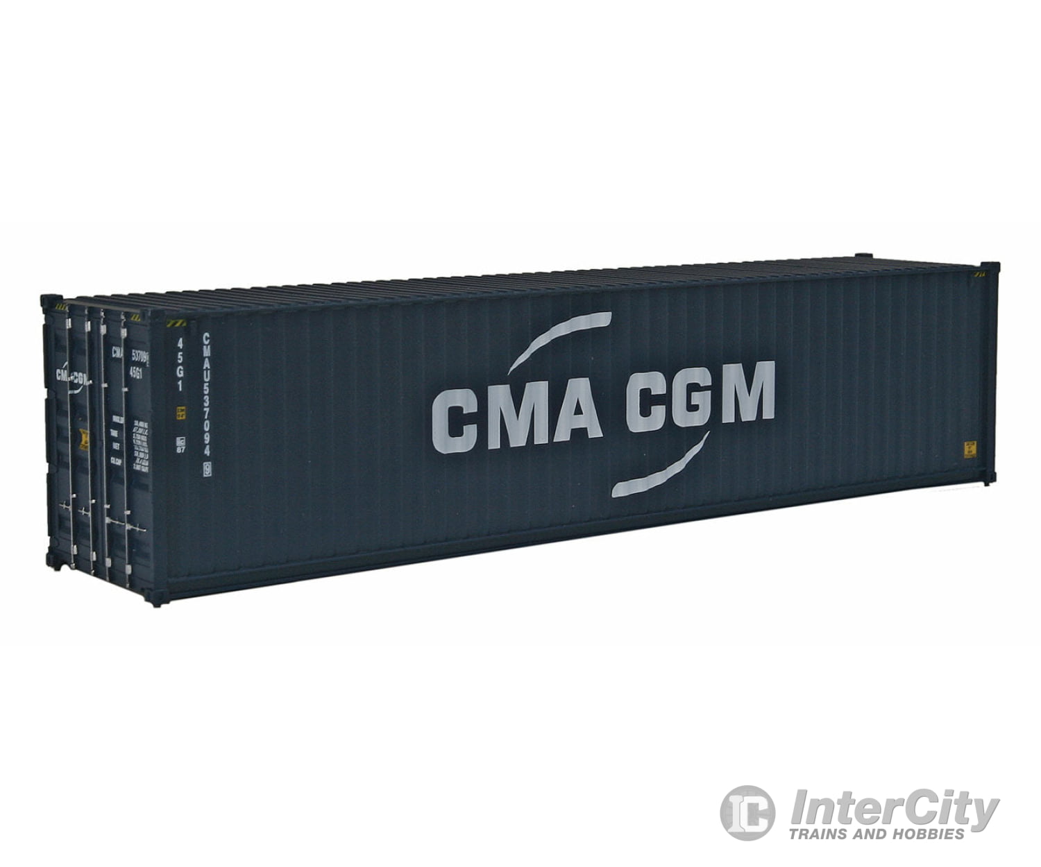 Walthers Scenemaster 8257 40 Hi Cube Corrugated Side Container - Assembled -- Cma-Cgm (New Logo)