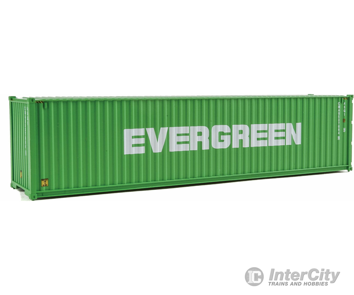 Walthers Scenemaster 8258 40 Hi Cube Corrugated Side Container - Assembled -- Evergreen Freight