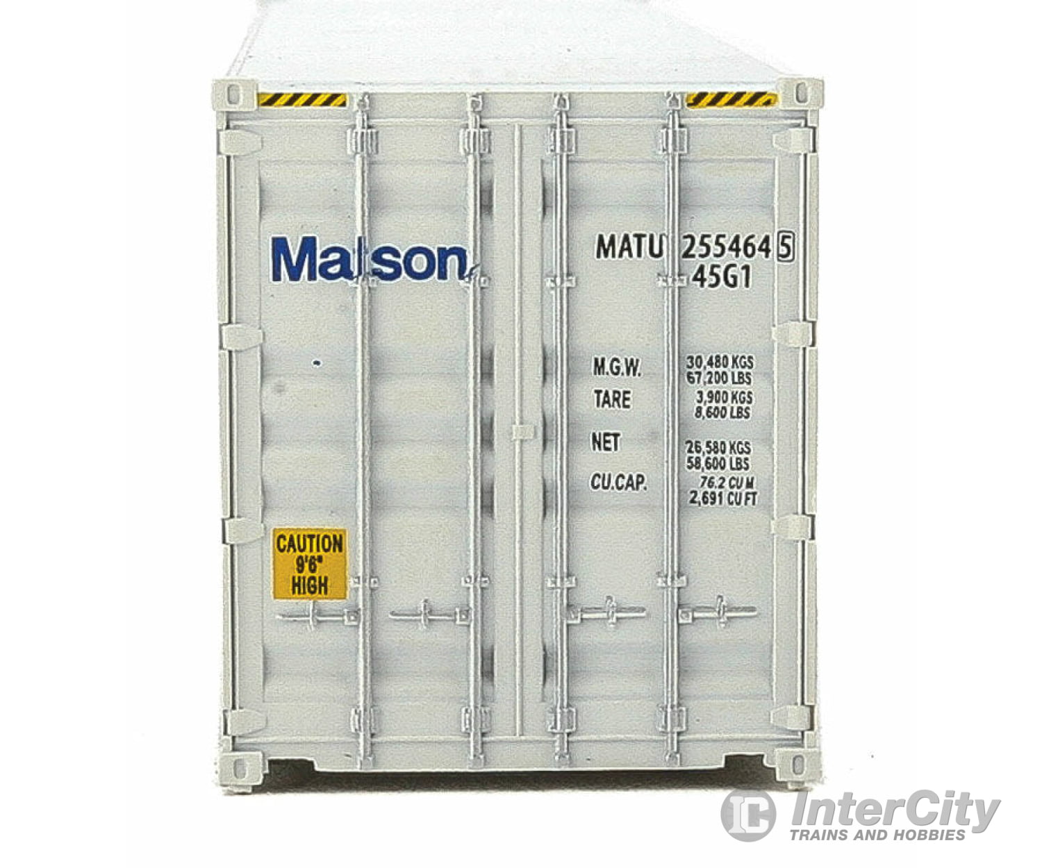 Walthers Scenemaster 8263 40’ Hi-Cube Corrugated-Side Container - Assembled -- Matson (Gray Blue)